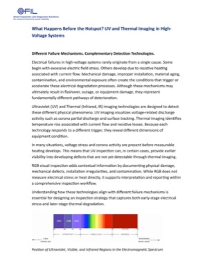 What Happens Before the Hotspot? UV and Thermal Imaging in High- Voltage Systems
